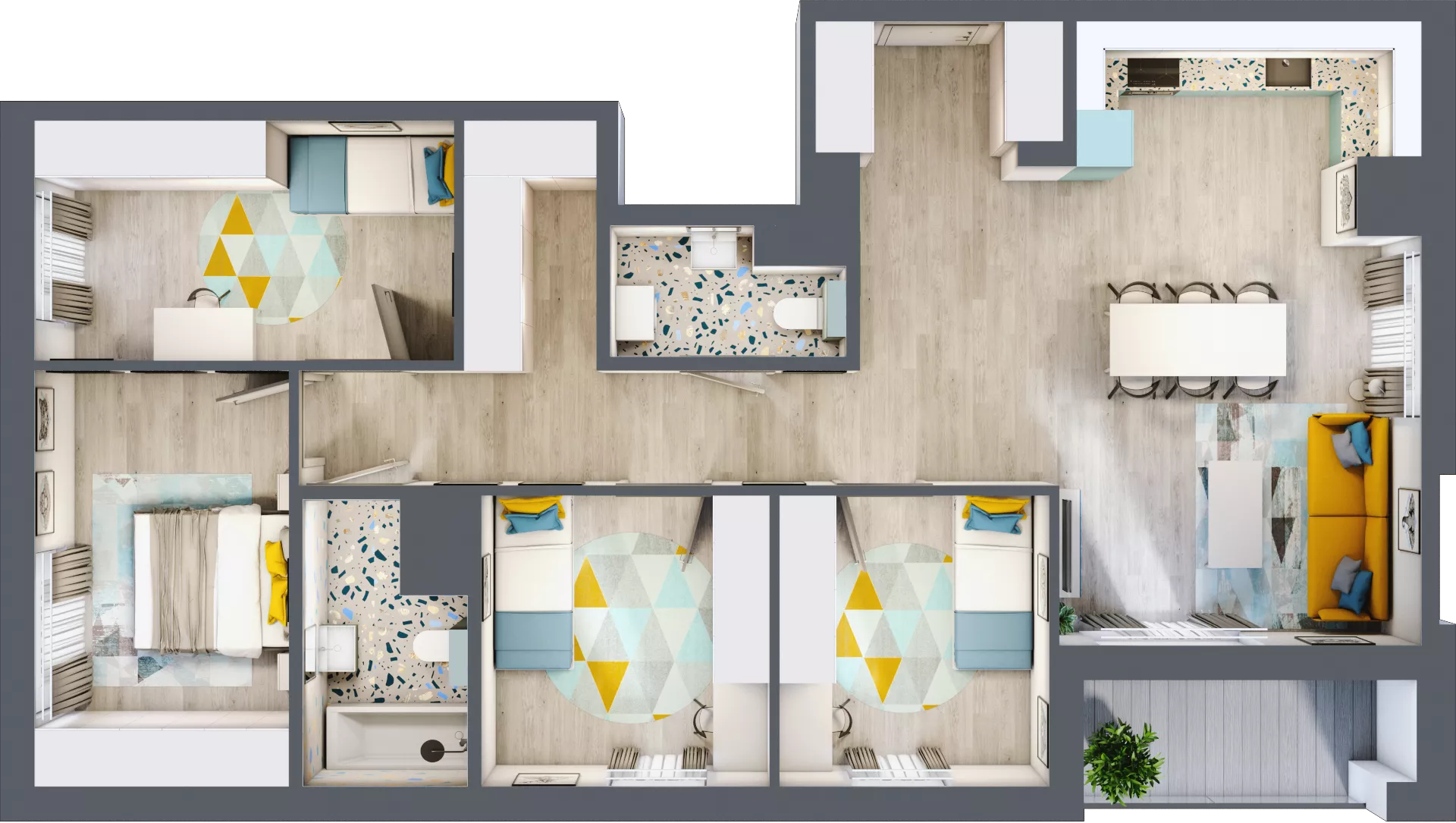 5 pokoi, mieszkanie 95,91 m², piętro 8, oferta nr 08.MB62, Artepolis, Łódź, Polesie, Stare Polesie, ul. Kasprzaka 1