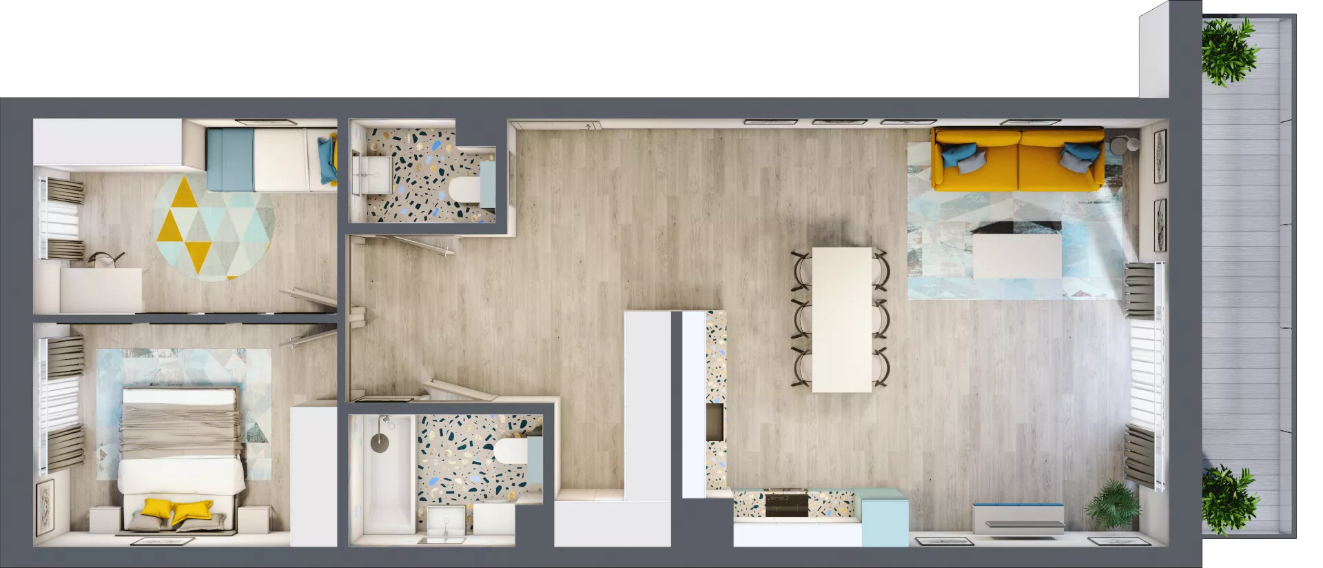 3 pokoje, mieszkanie 76,97 m², piętro 2, oferta nr 02.MB79, Artepolis, Łódź, Polesie, Stare Polesie, ul. Kasprzaka 1