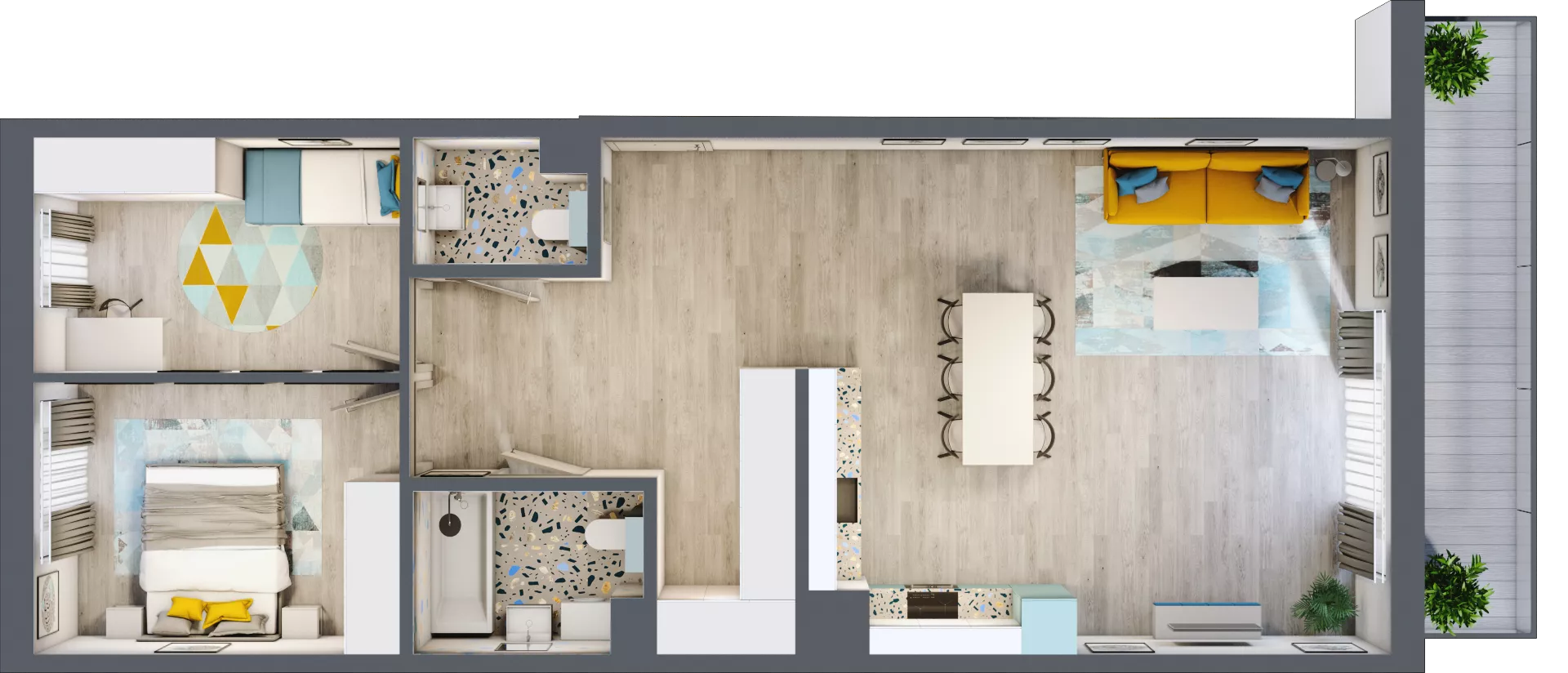 3 pokoje, mieszkanie 78,98 m², piętro 6, oferta nr 06.MB103, Artepolis, Łódź, Polesie, Stare Polesie, ul. Kasprzaka 1