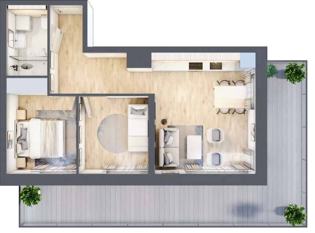 3 pokoje, apartament inwestycyjny 49,06 m², piętro 3, oferta nr A.315, Perłowa Przystań Kołobrzeg Etap 2, Kołobrzeg, Osiedle Nr 7 Ogrody, Strefa Uzdrowiska, ul. Kołłątaja