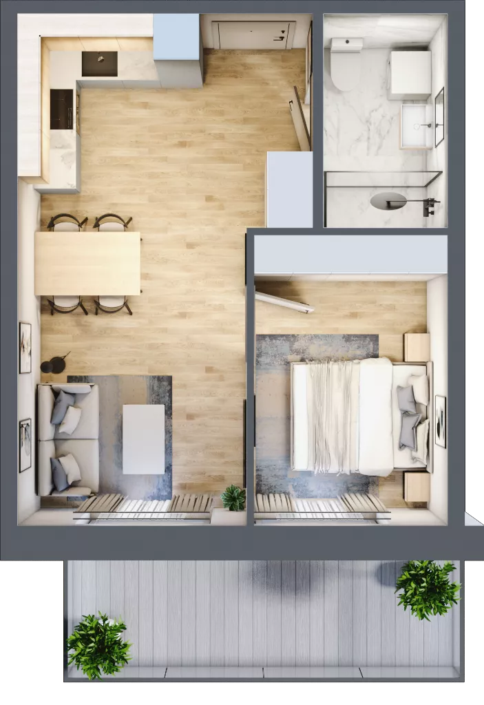 2 pokoje, apartament inwestycyjny 36,70 m², parter, oferta nr A.023, Perłowa Przystań Kołobrzeg Etap 2, Kołobrzeg, Osiedle Nr 7 Ogrody, Strefa Uzdrowiska, ul. Kołłątaja
