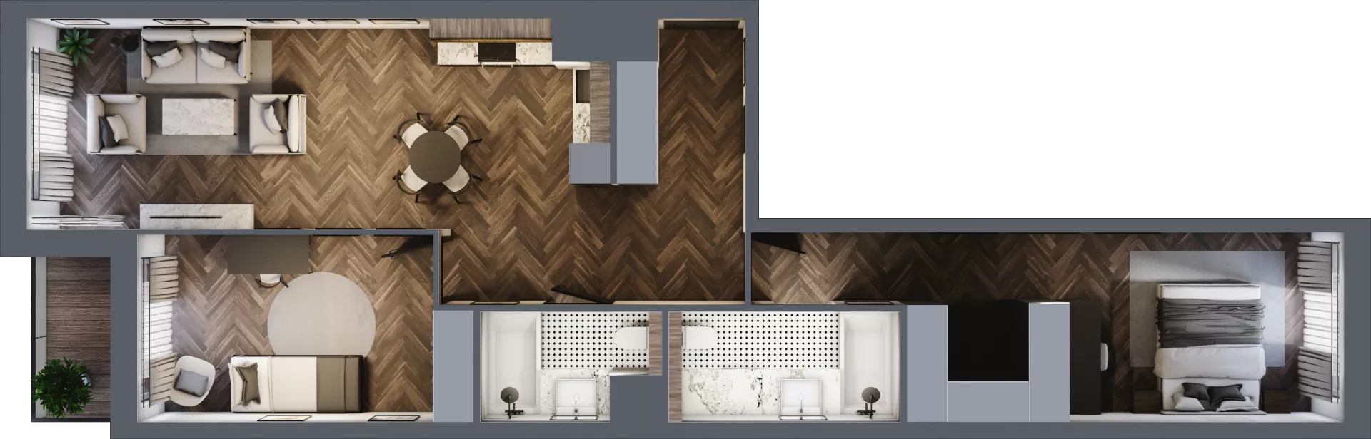 3 pokoje, mieszkanie 79,59 m², piętro 1, oferta nr 2.2/1/M4, Lechicka 65, Poznań, Piątkowo, ul. Lechicka 65