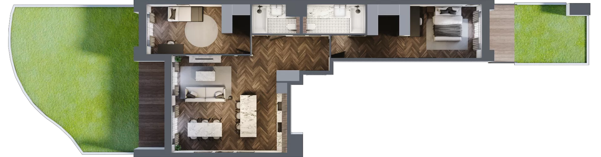 3 pokoje, mieszkanie 90,24 m², parter, oferta nr 2.2/0/M1, Lechicka 65, Poznań, Piątkowo, ul. Lechicka 65