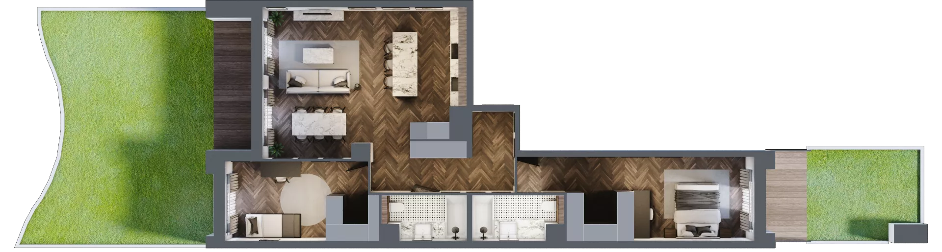 3 pokoje, mieszkanie 93,63 m², parter, oferta nr 2.1/0/M7, Lechicka 65, Poznań, Piątkowo, ul. Lechicka 65