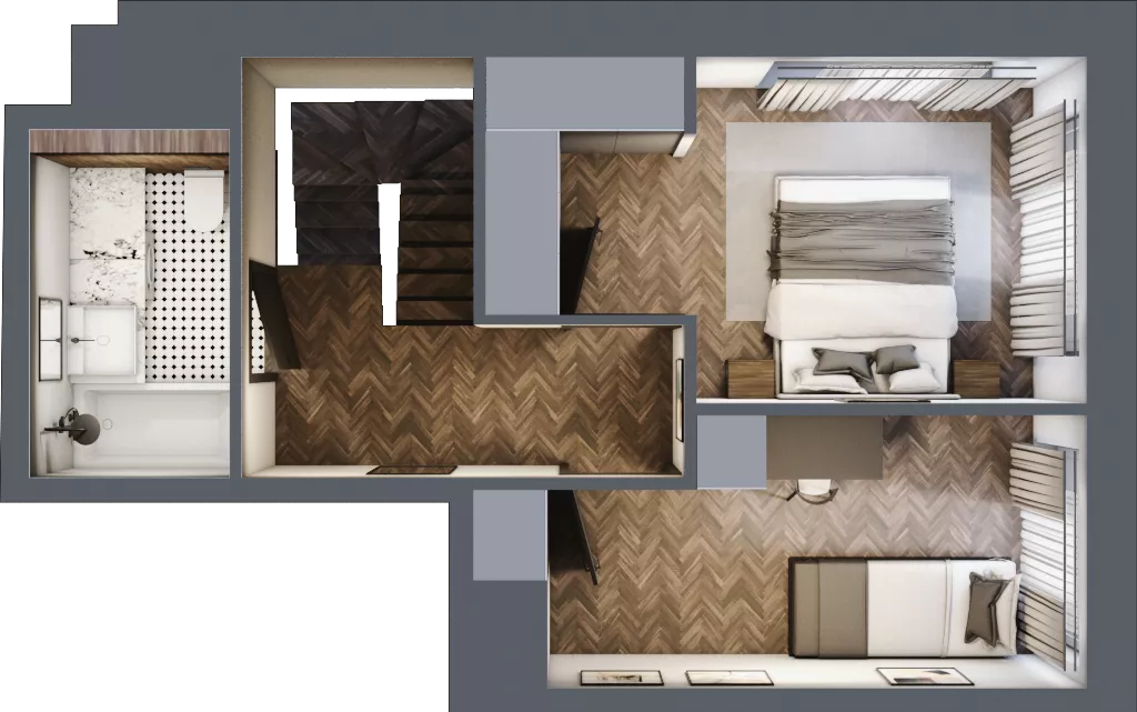 3 pokoje, mieszkanie 67,69 m², piętro 7, oferta nr 2.2/7/M4, Lechicka 65, Poznań, Piątkowo, ul. Lechicka 65