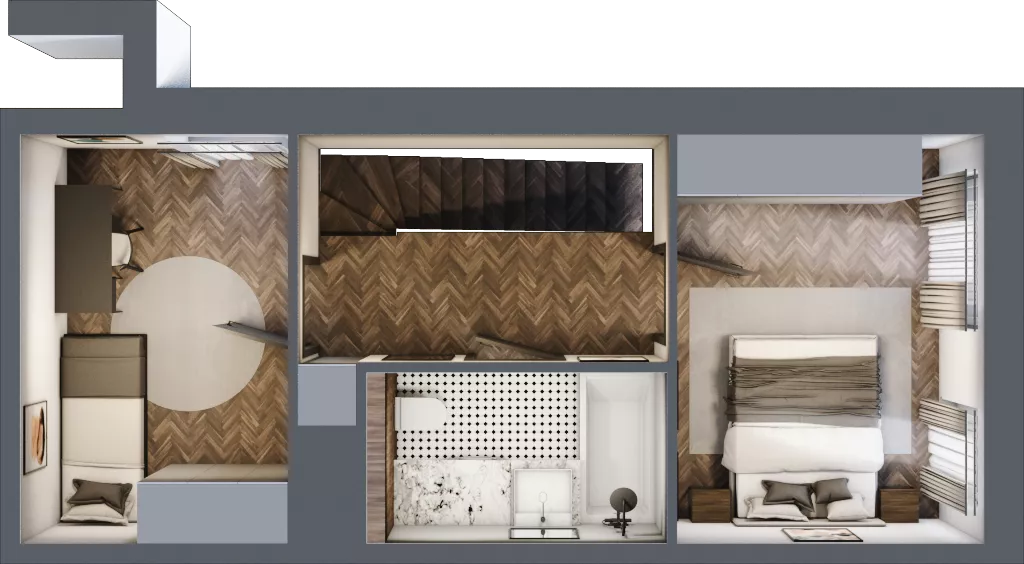 3 pokoje, mieszkanie 65,65 m², piętro 5, oferta nr 2.1/5/M3, Lechicka 65, Poznań, Piątkowo, ul. Lechicka 65