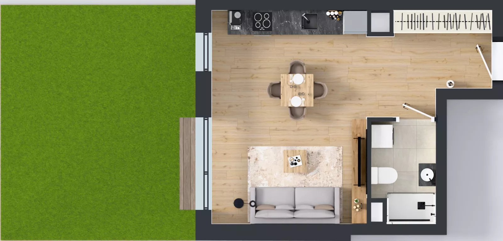 1 pokój, mieszkanie 34,18 m², parter, oferta nr A.4.1.03, Botanika Skierniewice, Skierniewice, Aleja Macieja Rataja 18