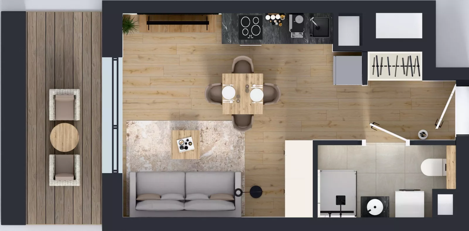 1 pokój, mieszkanie 26,13 m², piętro 1, oferta nr A.2.2.04, Botanika Skierniewice, Skierniewice, Aleja Macieja Rataja 18