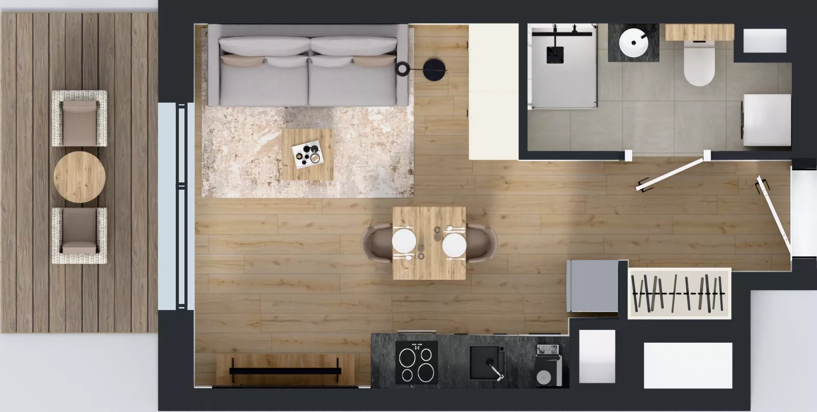 1 pokój, mieszkanie 26,02 m², piętro 2, oferta nr A.3.3.07, Botanika Skierniewice, Skierniewice, Aleja Macieja Rataja 18