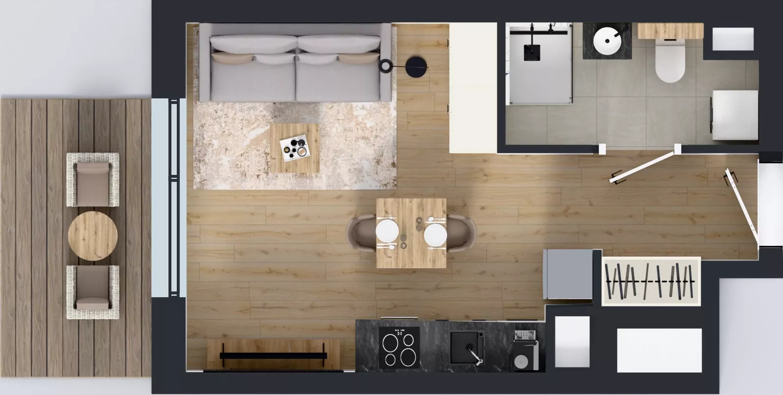 1 pokój, mieszkanie 26,02 m², piętro 3, oferta nr A.3.4.07, Botanika Skierniewice, Skierniewice, Aleja Macieja Rataja 18