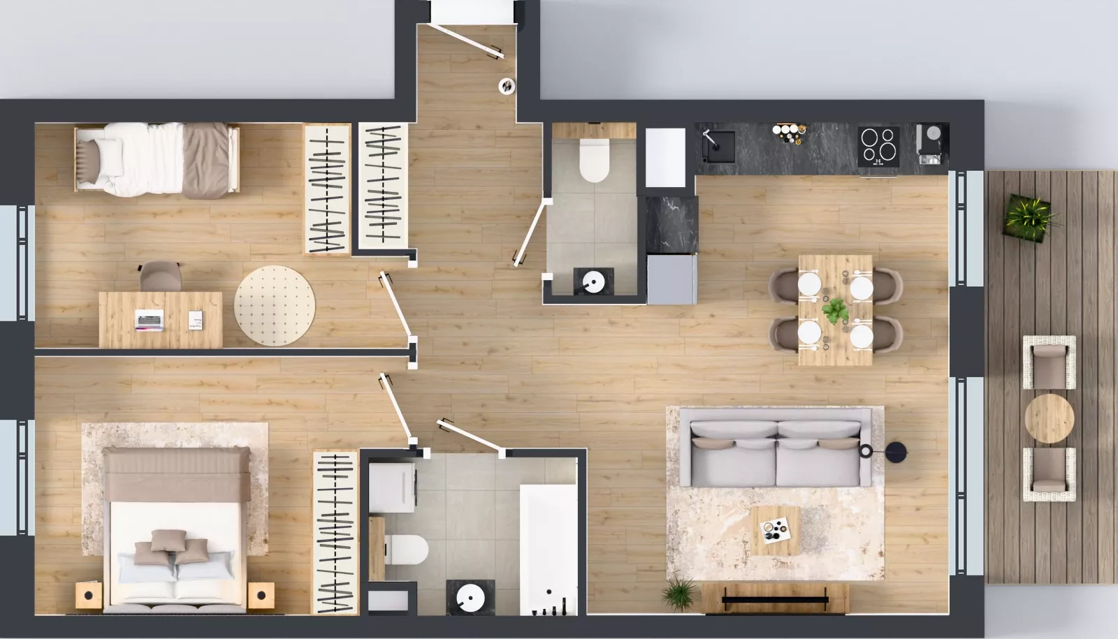 3 pokoje, mieszkanie 65,18 m², piętro 3, oferta nr A.3.4.09, Botanika Skierniewice, Skierniewice, Aleja Macieja Rataja 18