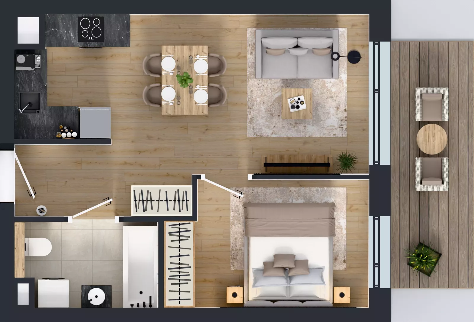 2 pokoje, mieszkanie 38,00 m², piętro 4, oferta nr A.3.5.02, Botanika Skierniewice, Skierniewice, Aleja Macieja Rataja 18