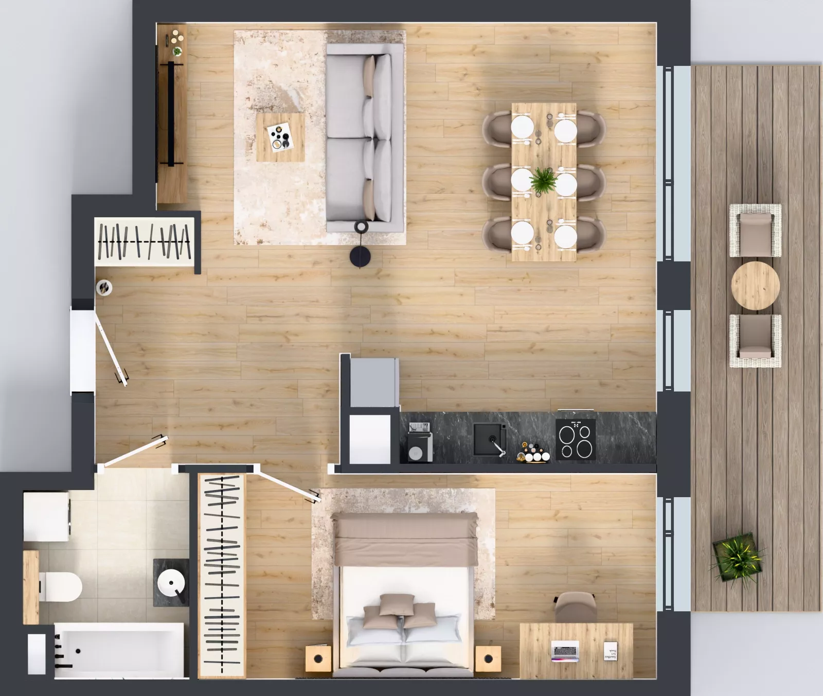 2 pokoje, mieszkanie 54,44 m², piętro 5, oferta nr A.3.6.03, Botanika Skierniewice, Skierniewice, Aleja Macieja Rataja 18
