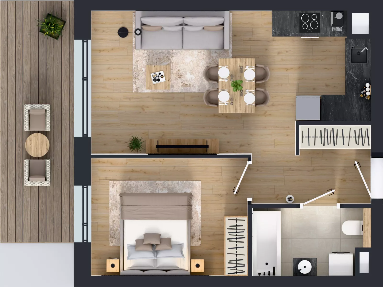 2 pokoje, mieszkanie 43,53 m², piętro 5, oferta nr A.3.6.06, Botanika Skierniewice, Skierniewice, Aleja Macieja Rataja 18