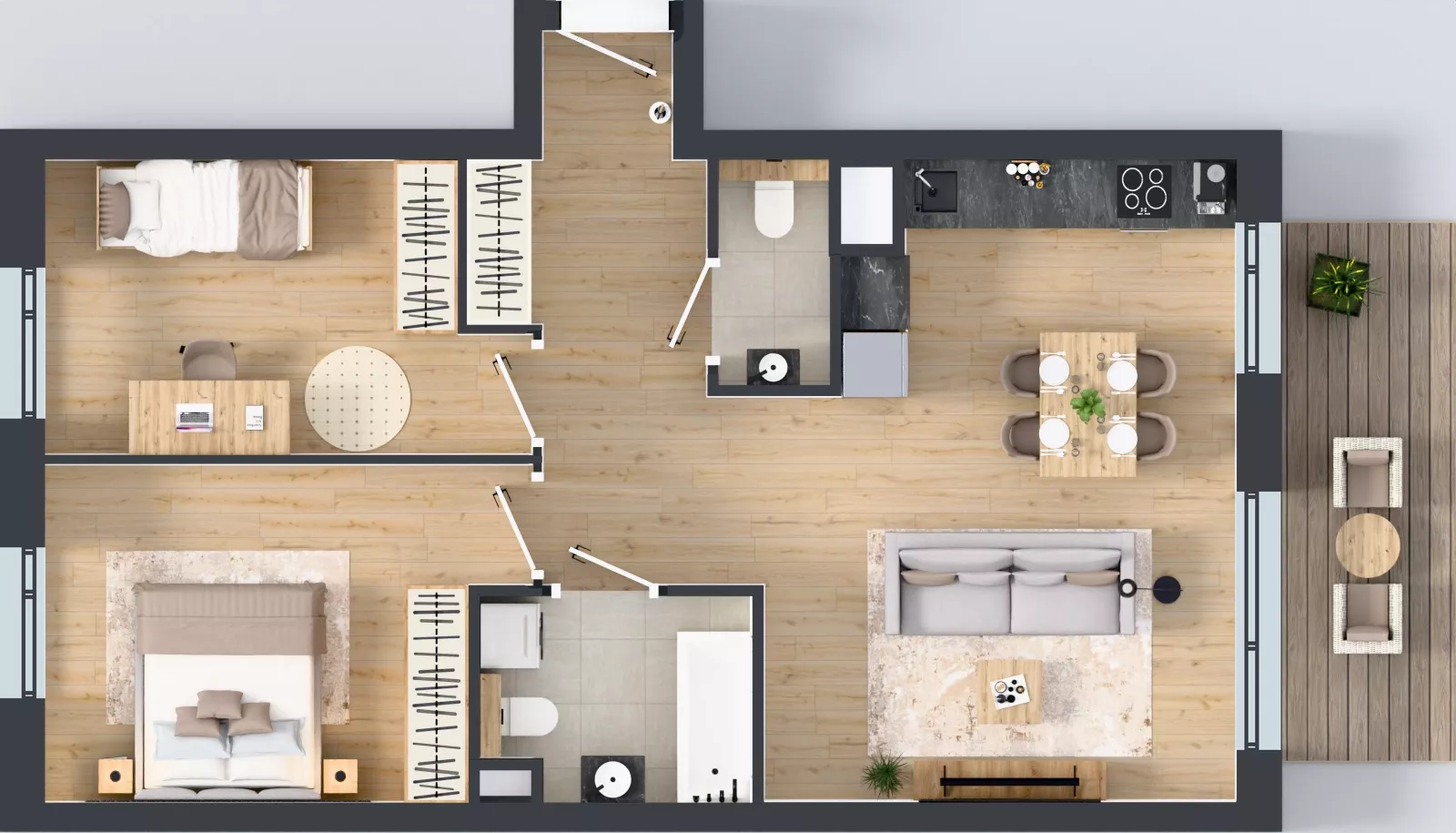 3 pokoje, mieszkanie 65,18 m², piętro 5, oferta nr A.3.6.09, Botanika Skierniewice, Skierniewice, Aleja Macieja Rataja 18