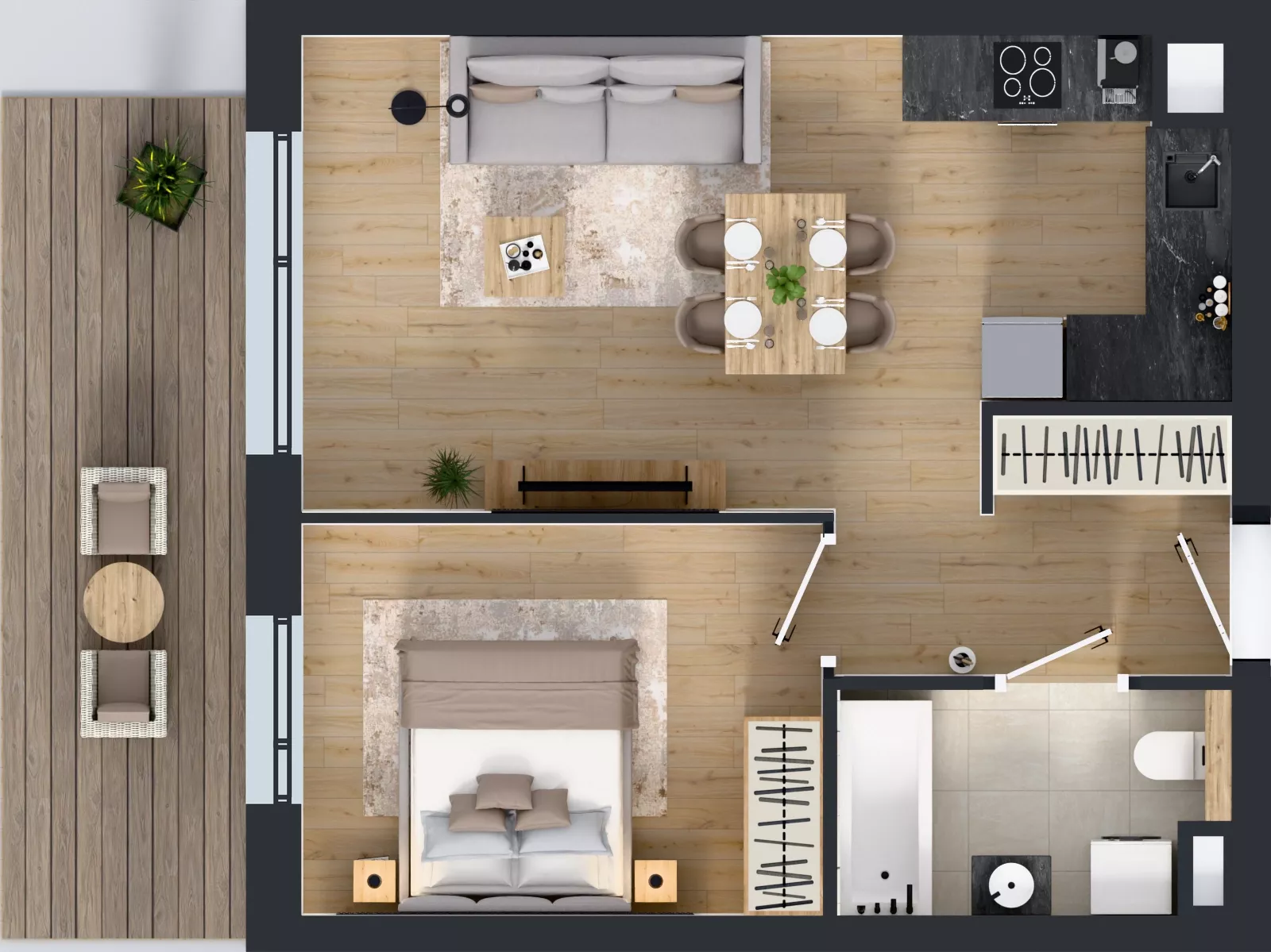 2 pokoje, mieszkanie 43,53 m², piętro 6, oferta nr A.3.7.06, Botanika Skierniewice, Skierniewice, Aleja Macieja Rataja 18