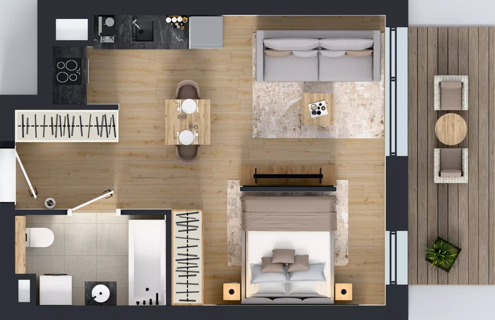 1 pokój, mieszkanie 34,89 m², piętro 7, oferta nr A.3.8.01, Botanika Skierniewice, Skierniewice, Aleja Macieja Rataja 18