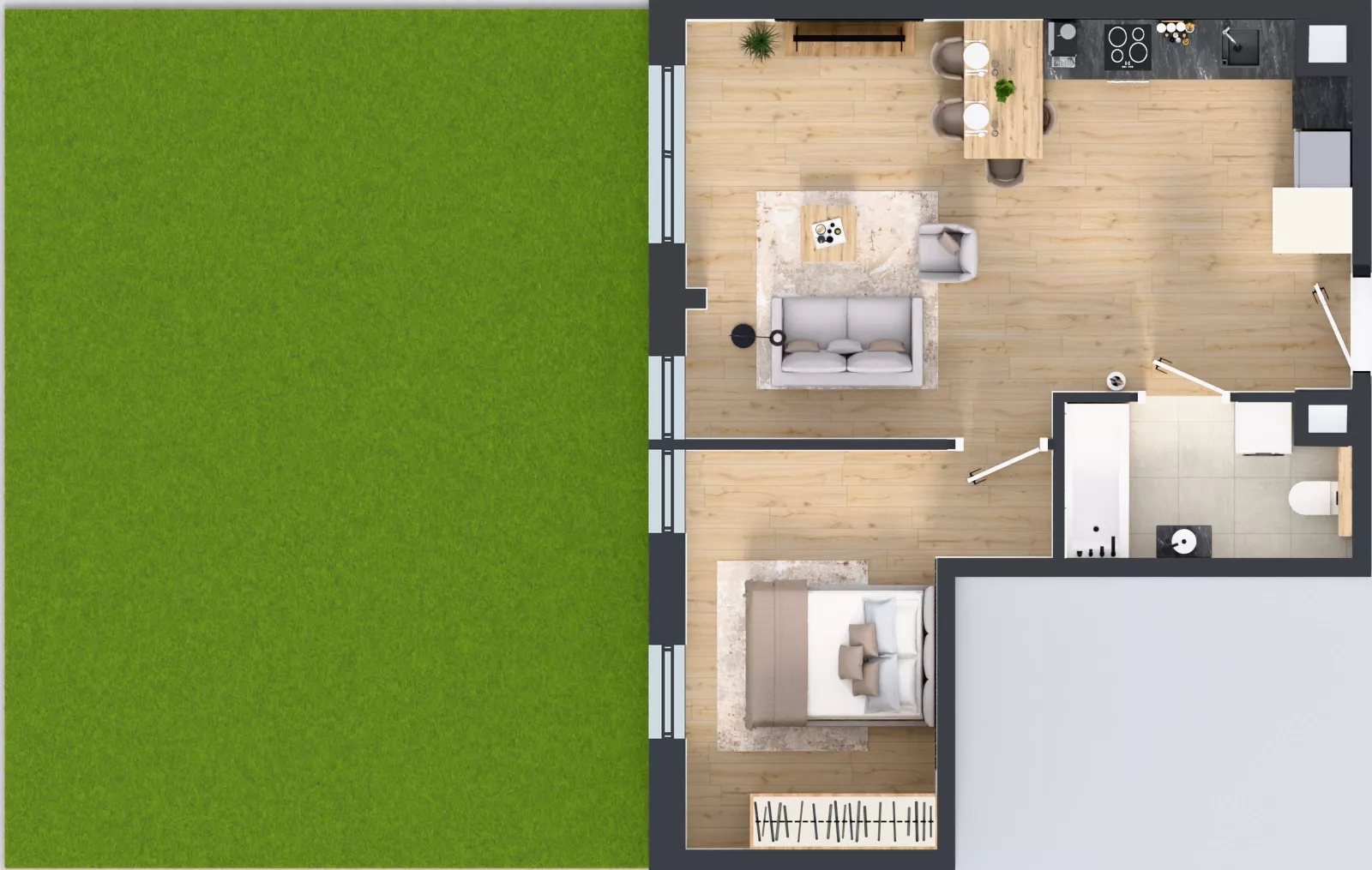 2 pokoje, mieszkanie 47,89 m², parter, oferta nr M-01, Westo Wola, Warszawa, Wola, Odolany, ul. Jana Kazimierza 72