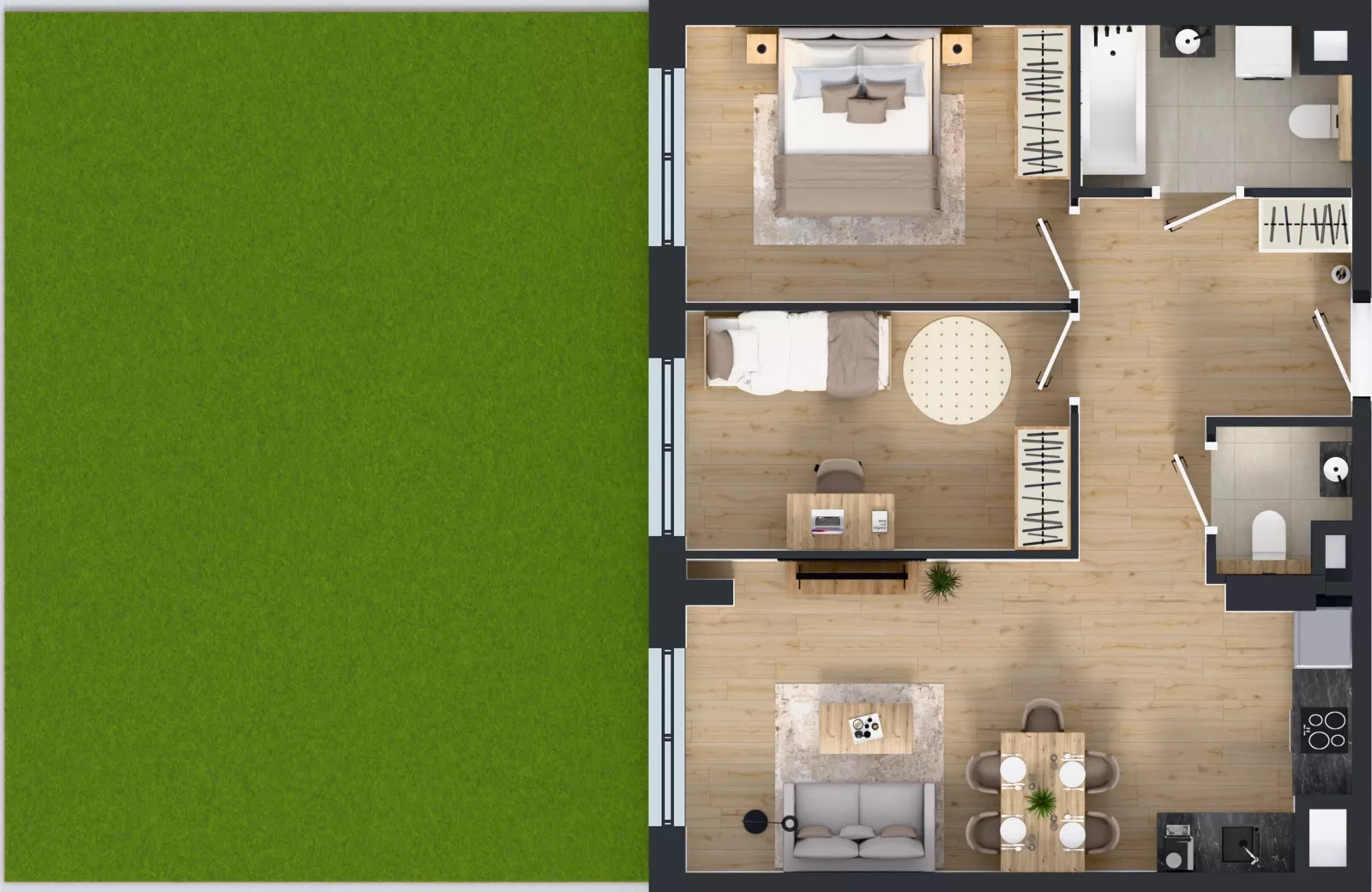 3 pokoje, mieszkanie 61,22 m², parter, oferta nr M-46, Westo Wola, Warszawa, Wola, Odolany, ul. Jana Kazimierza 72