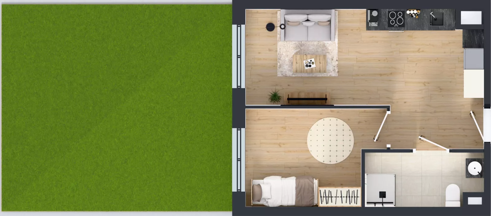 2 pokoje, mieszkanie 40,56 m², parter, oferta nr M-48, Westo Wola, Warszawa, Wola, Odolany, ul. Jana Kazimierza 72