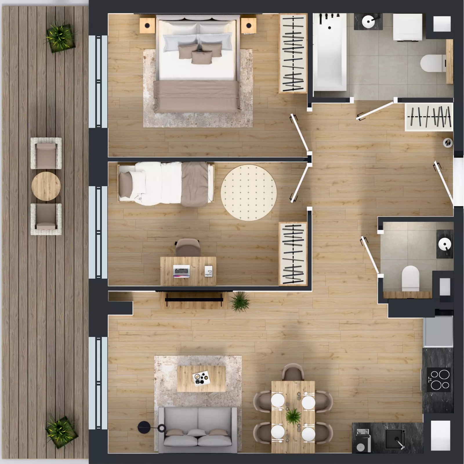3 pokoje, mieszkanie 61,22 m², piętro 2, oferta nr M-58, Westo Wola, Warszawa, Wola, Odolany, ul. Jana Kazimierza 72