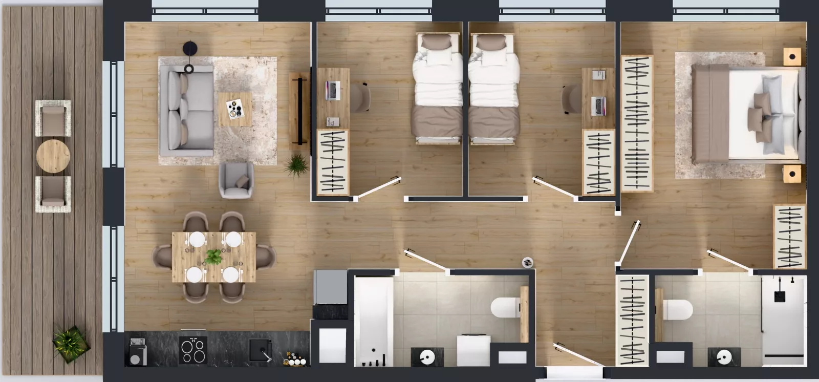 4 pokoje, mieszkanie 71,56 m², piętro 4, oferta nr M-78, Westo Wola, Warszawa, Wola, Odolany, ul. Jana Kazimierza 72
