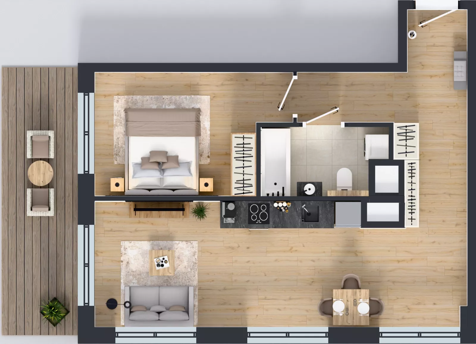 2 pokoje, mieszkanie 51,84 m², piętro 7, oferta nr M-100, Westo Wola, Warszawa, Wola, Odolany, ul. Jana Kazimierza 72