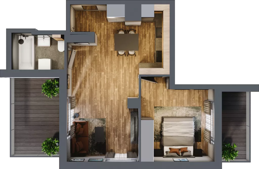 2 pokoje, mieszkanie 43,61 m², piętro 2, oferta nr 11, Koncept H8, Warszawa, Targówek, Targówek Mieszkaniowy, ul. Hodowlana 8