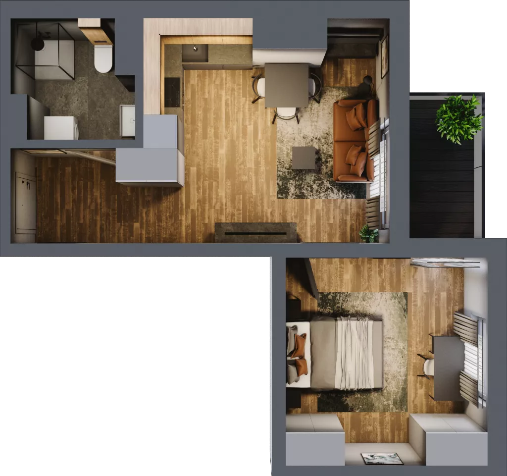 2 pokoje, mieszkanie 38,60 m², piętro 2, oferta nr 12, Koncept H8, Warszawa, Targówek, Targówek Mieszkaniowy, ul. Hodowlana 8
