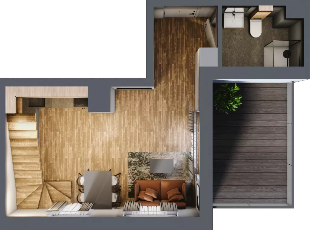 3 pokoje, mieszkanie 43,64 m², piętro 2, oferta nr 10, Koncept H8, Warszawa, Targówek, Targówek Mieszkaniowy, ul. Hodowlana 8