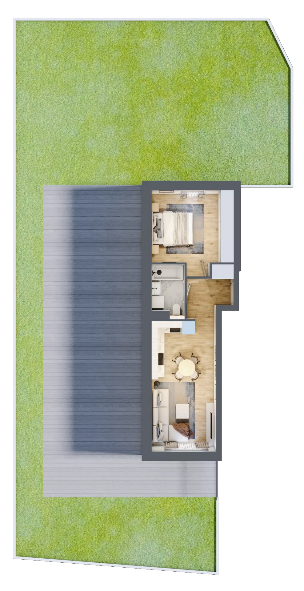 2 pokoje, mieszkanie 39,06 m², parter, oferta nr A2.0/4, Osiedle Pod Jeleniami, Jelenia Góra, Śródmieście, ul. Kadetów 2