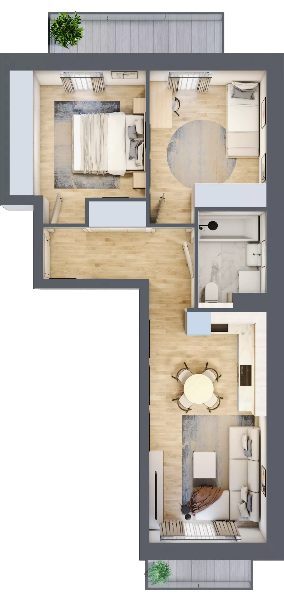 3 pokoje, mieszkanie 51,25 m², piętro 1, oferta nr A2.1/1, Osiedle Pod Jeleniami, Jelenia Góra, Śródmieście, ul. Kadetów 2