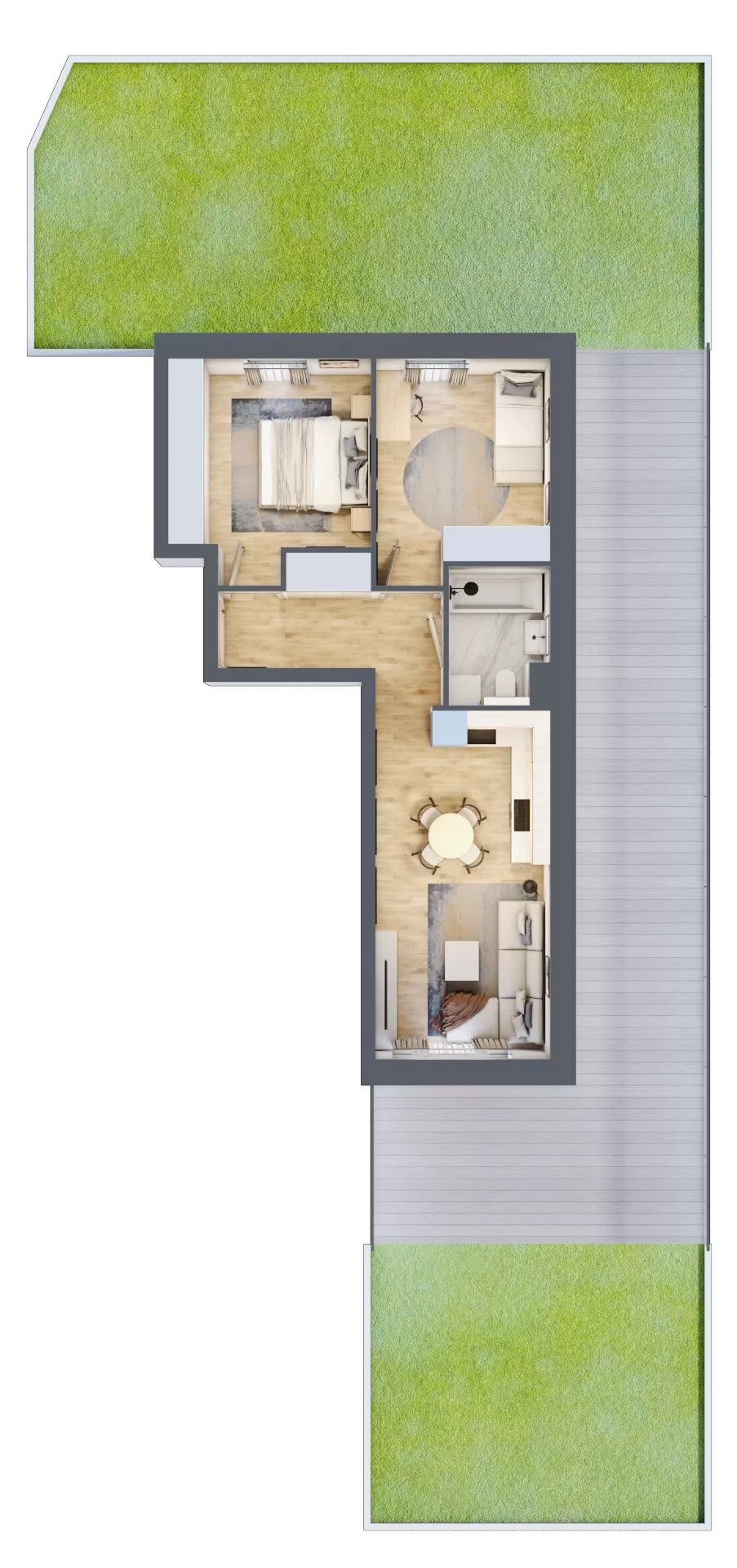 3 pokoje, mieszkanie 51,25 m², parter, oferta nr A2.0/1, Osiedle Pod Jeleniami, Jelenia Góra, Śródmieście, ul. Kadetów 2