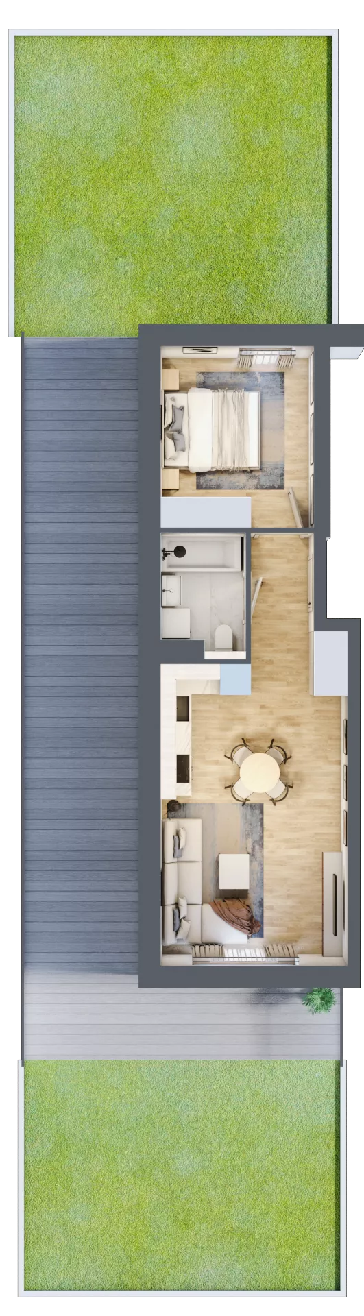 2 pokoje, mieszkanie 39,04 m², parter, oferta nr A2.0/7, Osiedle Pod Jeleniami, Jelenia Góra, Śródmieście, ul. Kadetów 2