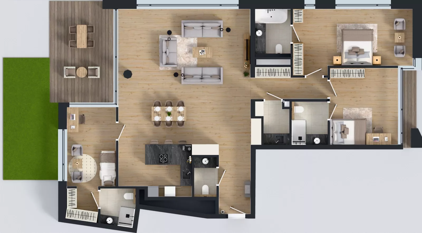 4 pokoje, apartament 157,23 m², piętro 1, oferta nr A02 1P, Villa Bogoria, Warszawa, Śródmieście, ul. Stare Nalewki 2