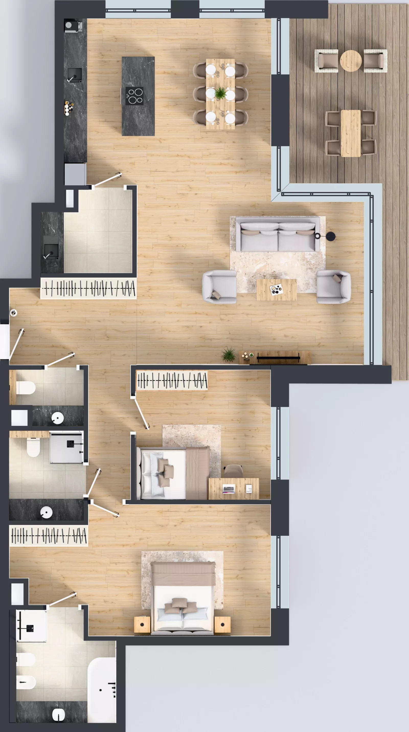 3 pokoje, apartament 128,27 m², piętro 2, oferta nr C03 2P, Villa Bogoria, Warszawa, Śródmieście, ul. Stare Nalewki 2