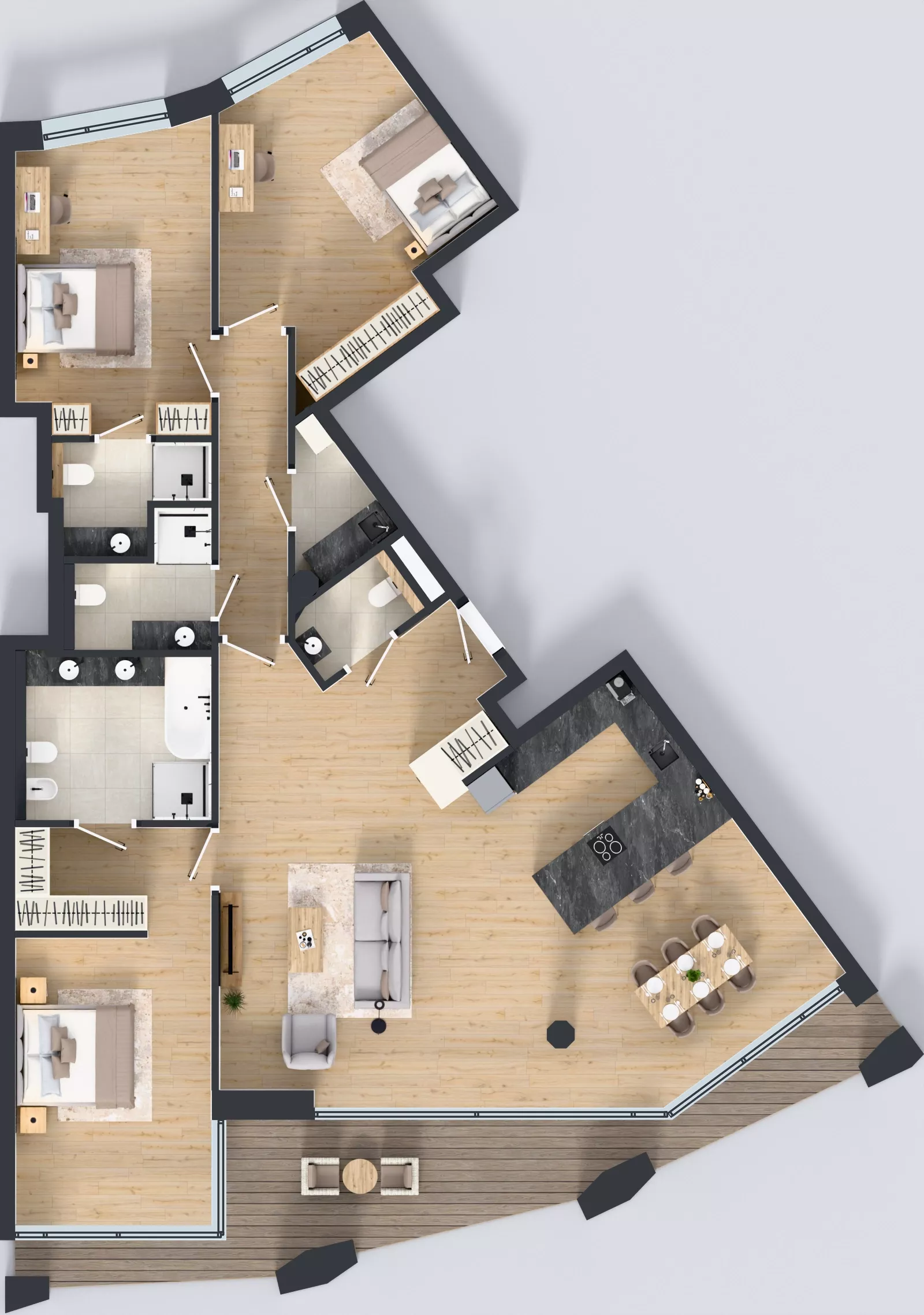 4 pokoje, apartament 153,52 m², piętro 3, oferta nr A01 3P, Villa Bogoria, Warszawa, Śródmieście, ul. Stare Nalewki 2