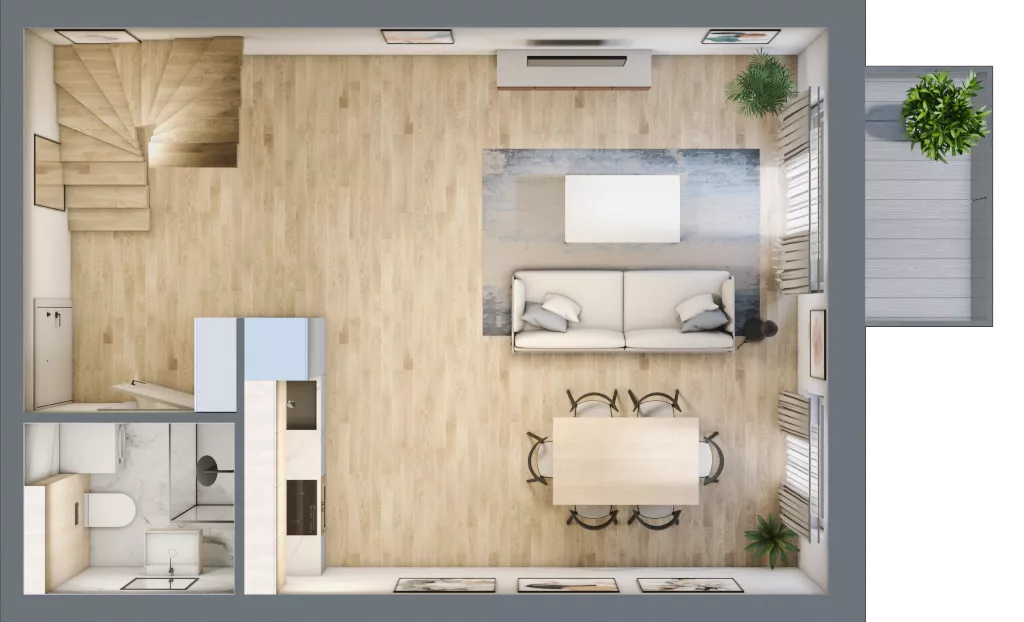 3 pokoje, mieszkanie 64,78 m², piętro 2, oferta nr 3A_29, Nowa Północ, Szczecin, Północ, Stołczyn, ul. Sobola