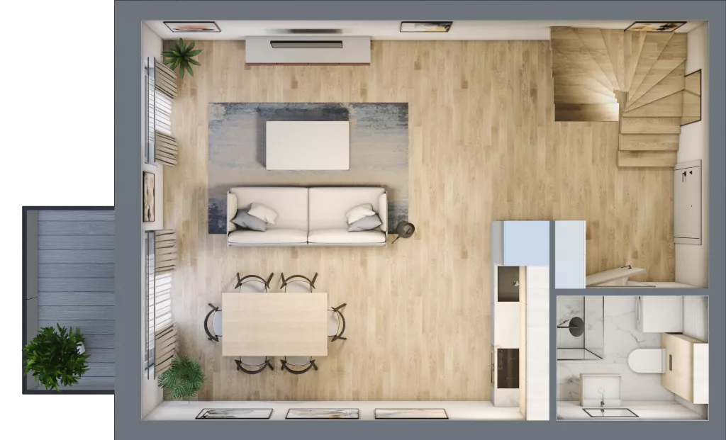 3 pokoje, mieszkanie 62,05 m², piętro 2, oferta nr 3A_36, Nowa Północ, Szczecin, Północ, Stołczyn, ul. Sobola