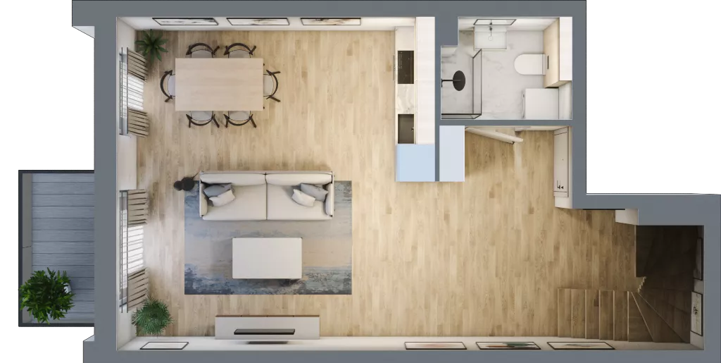 3 pokoje, mieszkanie 63,95 m², piętro 2, oferta nr 4B_18, Nowa Północ, Szczecin, Północ, Stołczyn, ul. Sobola