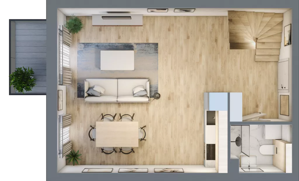 3 pokoje, mieszkanie 63,89 m², piętro 2, oferta nr 4A_24, Nowa Północ, Szczecin, Północ, Stołczyn, ul. Sobola