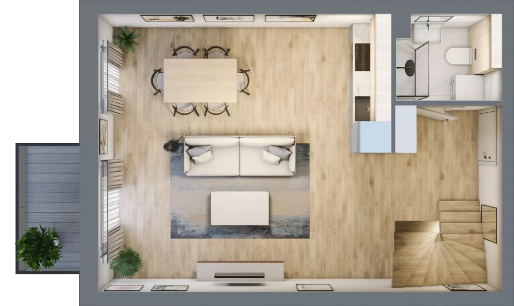 3 pokoje, mieszkanie 63,33 m², piętro 2, oferta nr 4B_19, Nowa Północ, Szczecin, Północ, Stołczyn, ul. Sobola