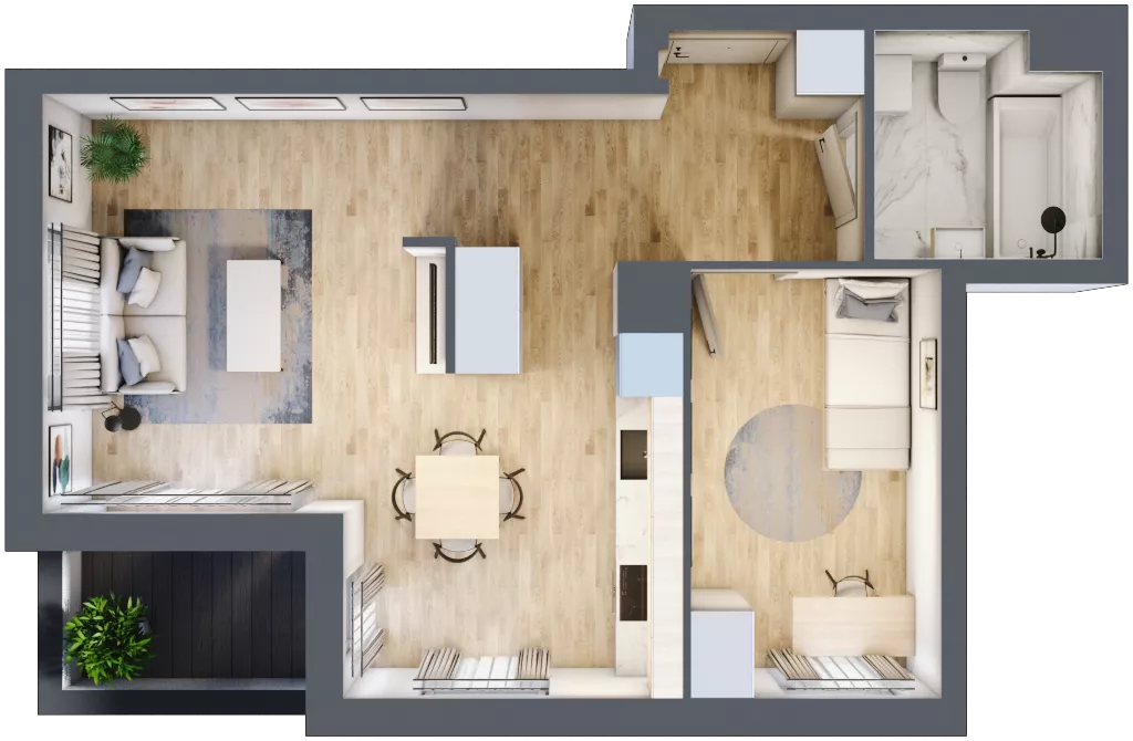 2 pokoje, mieszkanie 46,70 m², piętro 1, oferta nr 10A07, Ursus Centralny, Warszawa, Ursus, Szamoty, ul. Kazimierza Gierdziejewskiego