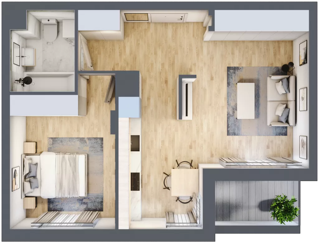 2 pokoje, mieszkanie 47,04 m², piętro 1, oferta nr 10B25, Ursus Centralny, Warszawa, Ursus, Szamoty, ul. Kazimierza Gierdziejewskiego