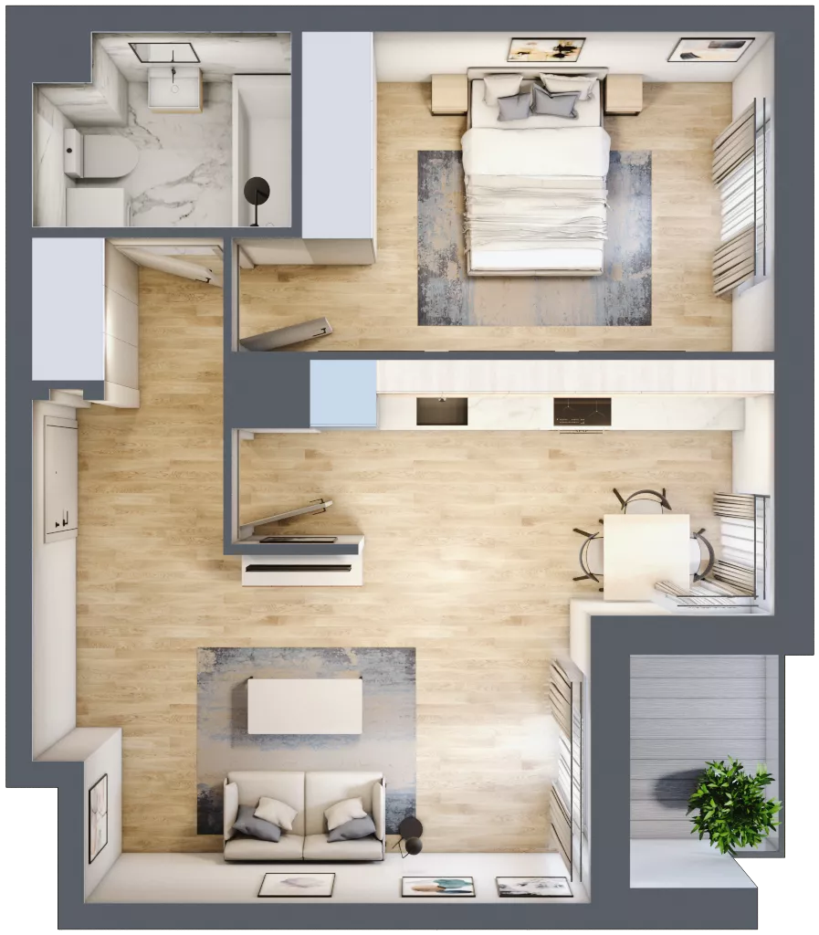 2 pokoje, mieszkanie 45,84 m², piętro 3, oferta nr 10C55, Ursus Centralny, Warszawa, Ursus, Szamoty, ul. Kazimierza Gierdziejewskiego