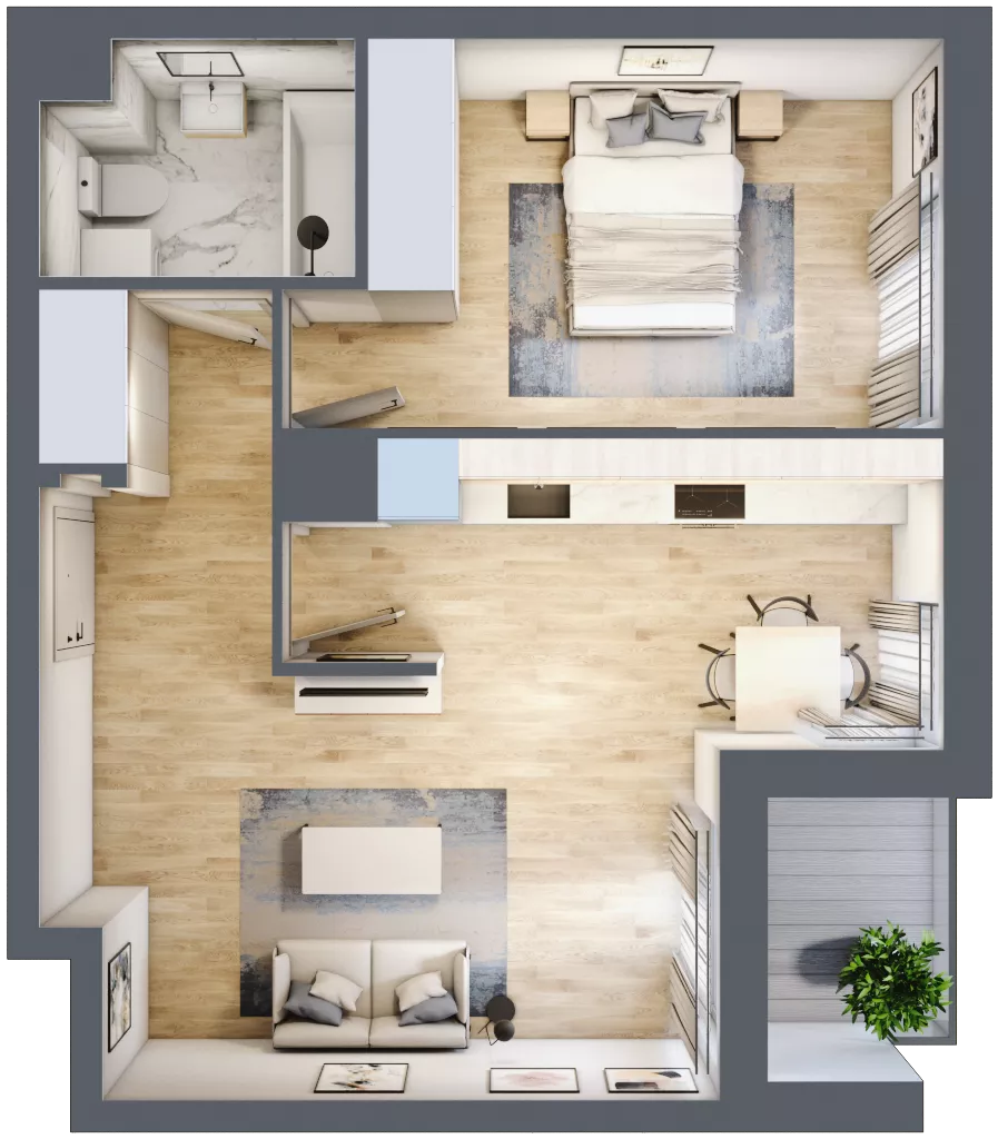 2 pokoje, mieszkanie 45,84 m², piętro 4, oferta nr 10C60, Ursus Centralny, Warszawa, Ursus, Szamoty, ul. Kazimierza Gierdziejewskiego