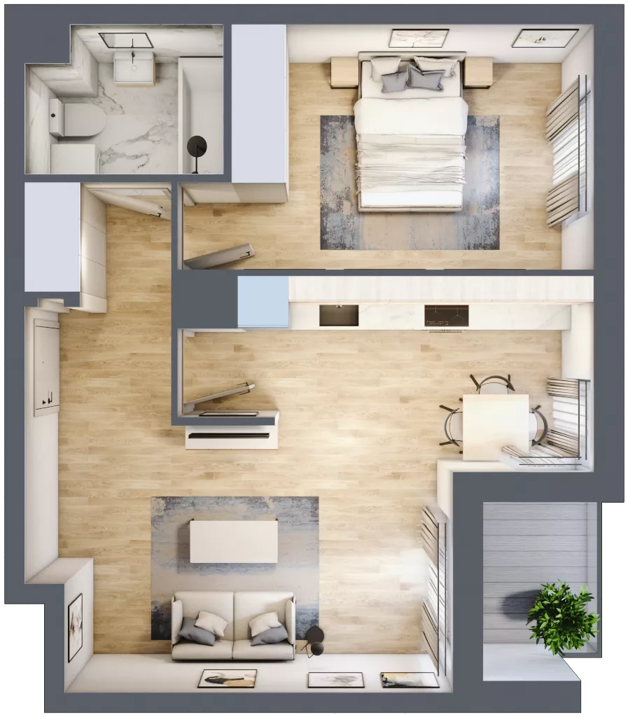 2 pokoje, mieszkanie 45,84 m², piętro 6, oferta nr 10C70, Ursus Centralny, Warszawa, Ursus, Szamoty, ul. Kazimierza Gierdziejewskiego