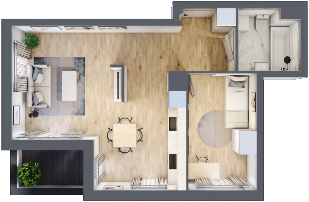 2 pokoje, mieszkanie 46,70 m², piętro 4, oferta nr 10A19, Ursus Centralny, Warszawa, Ursus, Szamoty, ul. Kazimierza Gierdziejewskiego