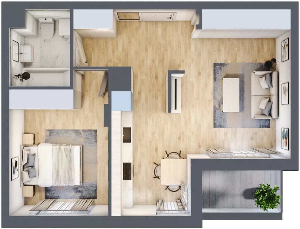 2 pokoje, mieszkanie 47,04 m², piętro 2, oferta nr 10B28, Ursus Centralny, Warszawa, Ursus, Szamoty, ul. Kazimierza Gierdziejewskiego