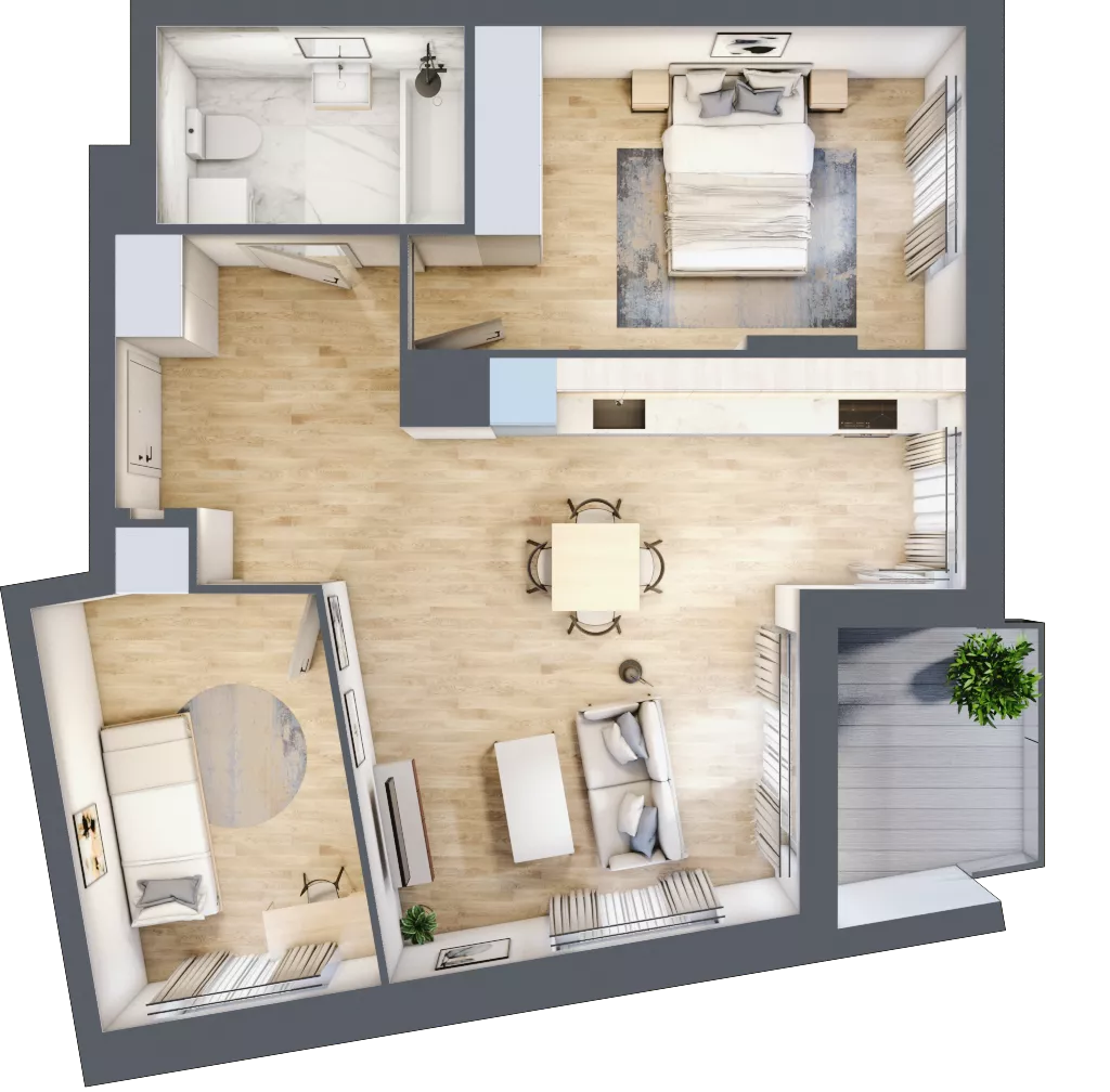 3 pokoje, mieszkanie 58,56 m², piętro 1, oferta nr 7A007, Ursus Centralny, Warszawa, Ursus, Szamoty, ul. Kazimierza Gierdziejewskiego